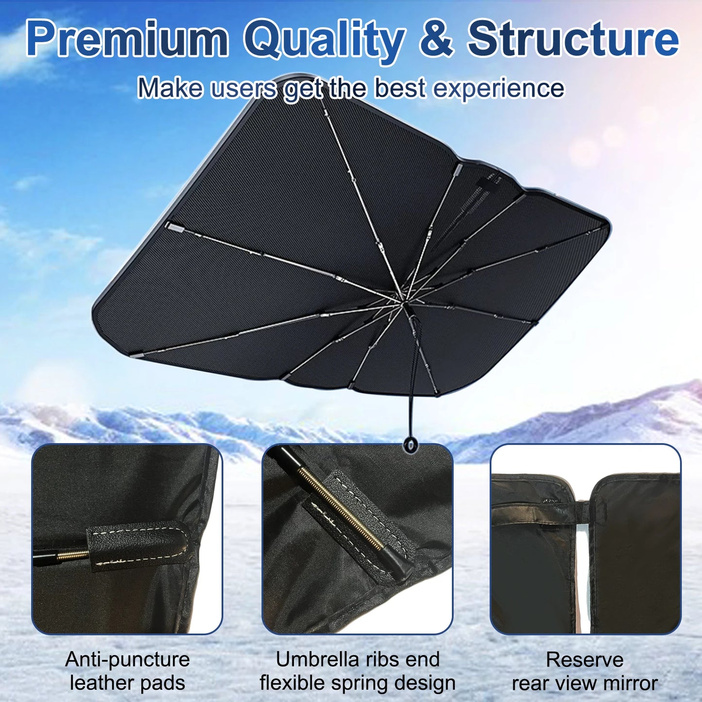 High Quality Upgraded Car Sunshades Umbrella