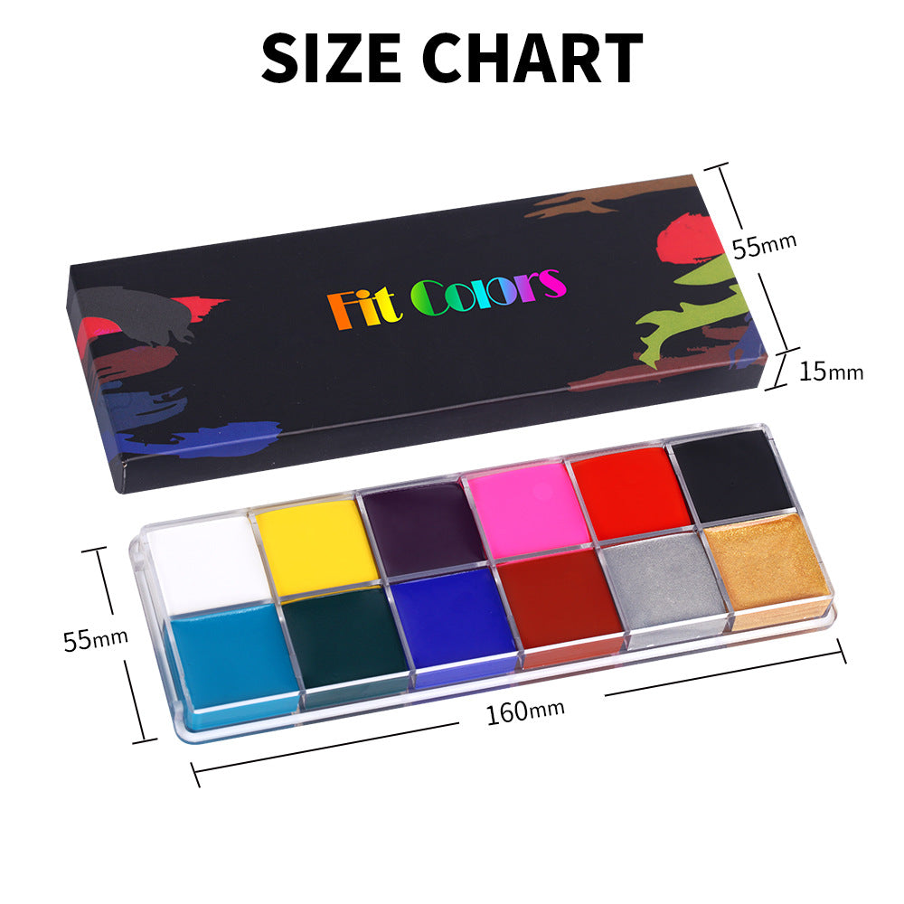 Halloween | Fit Colors 12-Color Halloween Face & Body Paint Palette