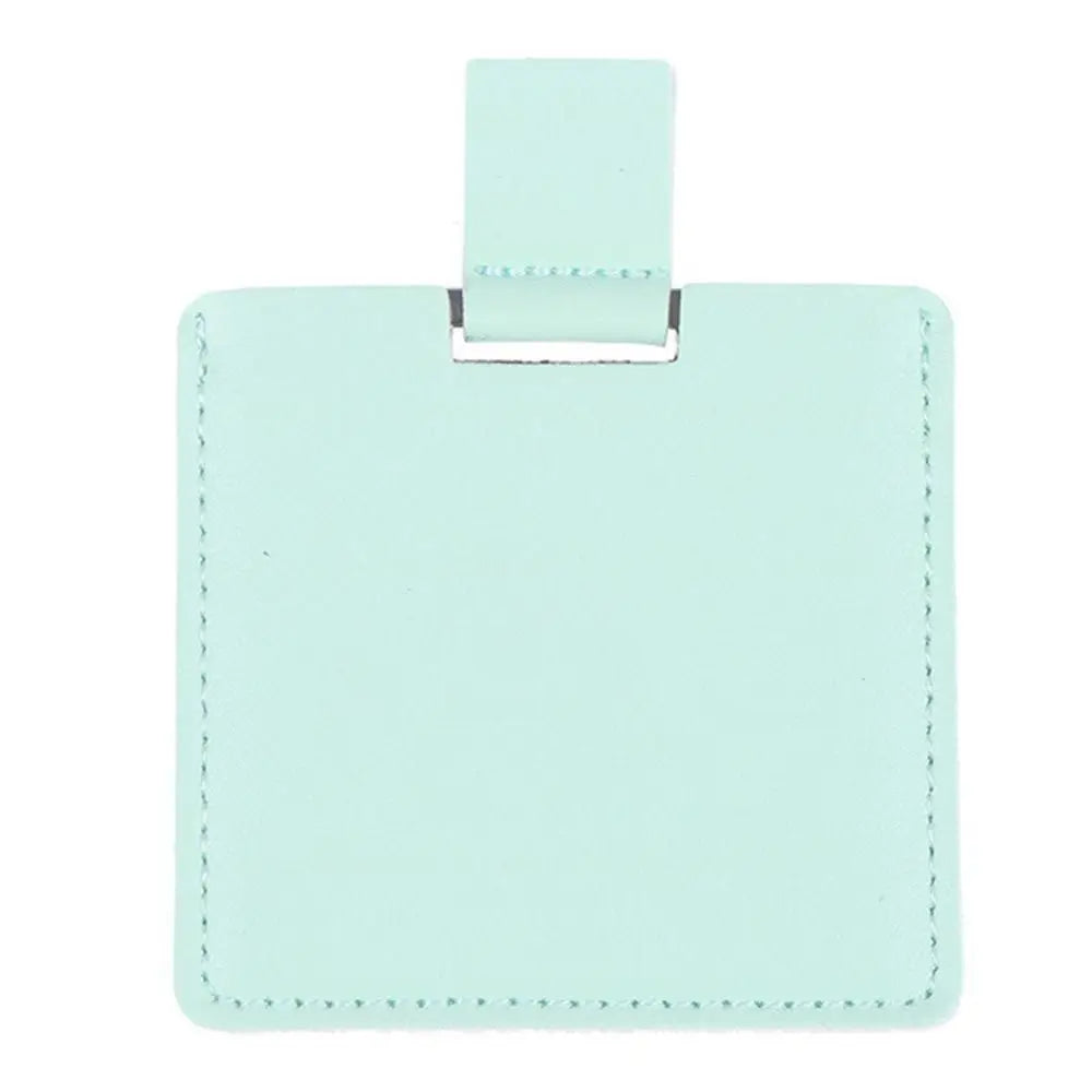 1Pc PU Leather Mini Mirror