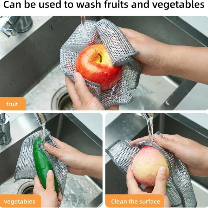 Double-Sided Metal Steel Cleaning Towel
