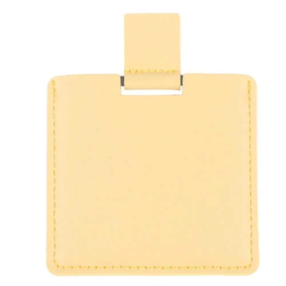 1Pc PU Leather Mini Mirror