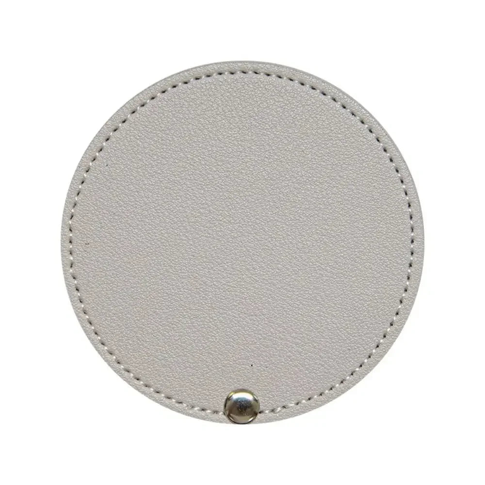 1Pc PU Leather Mini Mirror