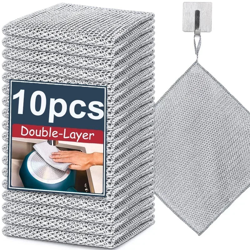 Double-Sided Metal Steel Cleaning Towel
