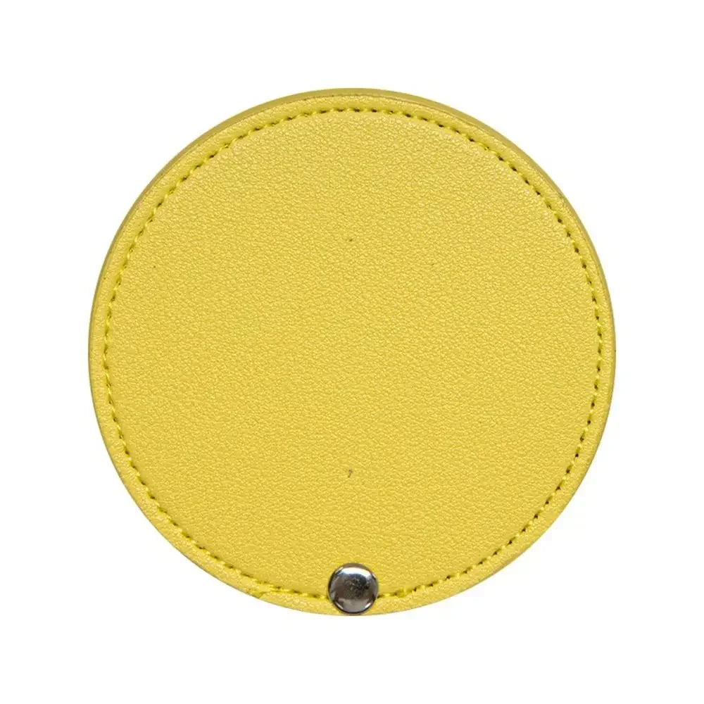 1Pc PU Leather Mini Mirror
