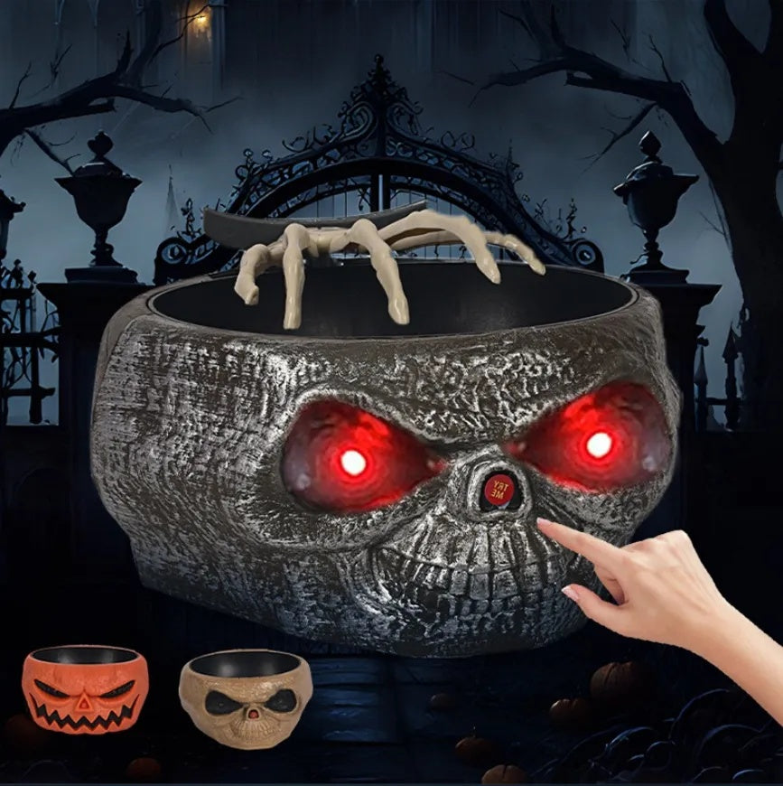 Halloween | Motion-Activated Candy Bowl Pumpkin — Spooky Serving Dish