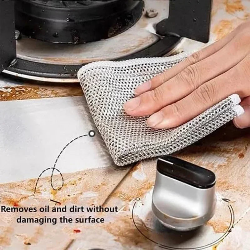 Double-Sided Metal Steel Cleaning Towel