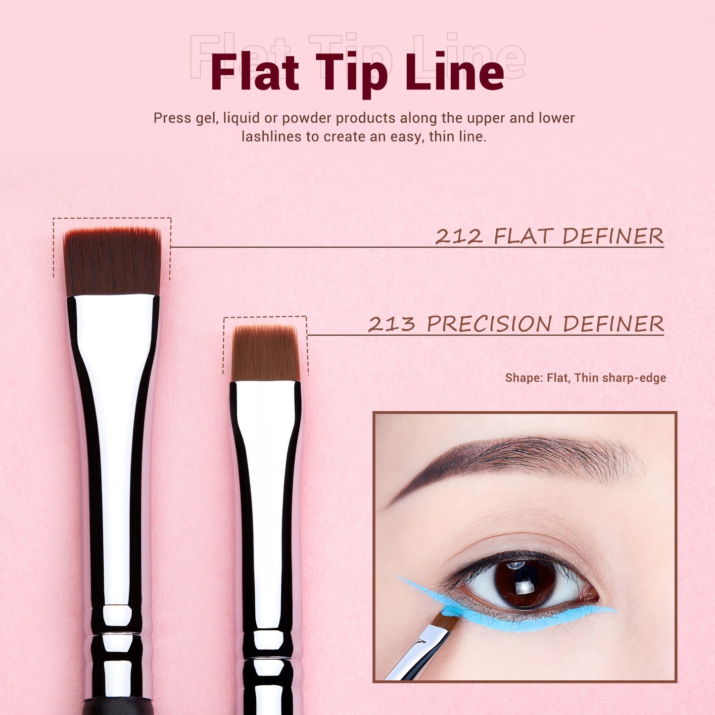 11‑Piece Professional Eyeliner Brush Set