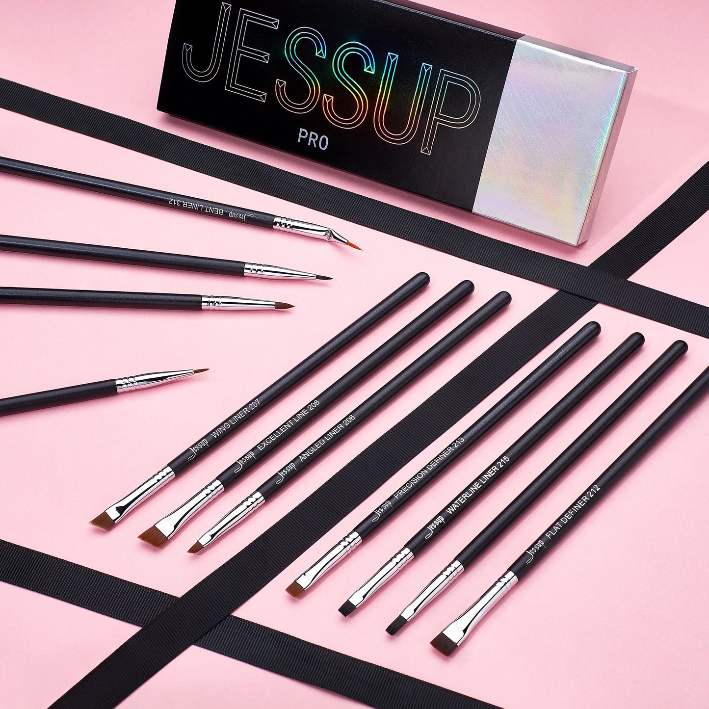 🎨 The Precision Architect: Jessup 11-Piece Professional Eyeliner Brush Set (T324)