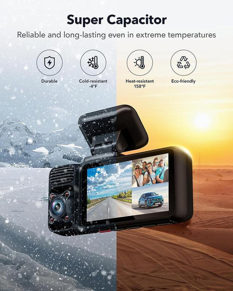 REDTIGER 4K 3 Channel Dash Cam