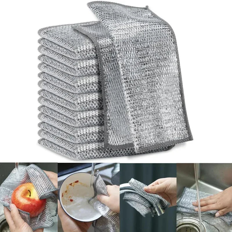 Double-Sided Metal Steel Cleaning Towel