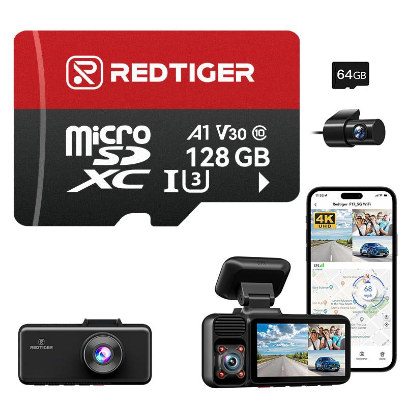 REDTIGER 4K 3 Channel Dash Cam
