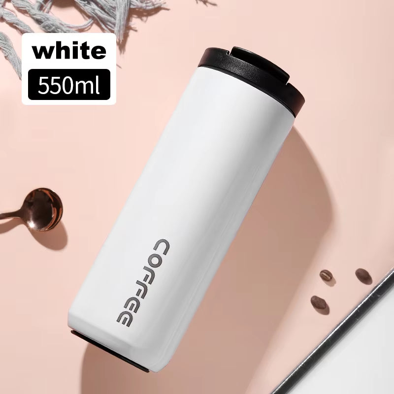 400ML Stainless Steel Coffee Thermos Bottle Thermal Mug Leakproof Car Vacuum Flasks Coffee Cup Travel Portable Insulated Bottles