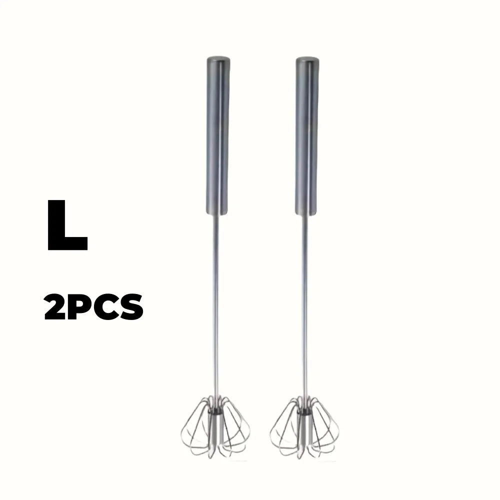 🥚 The Mechanical Whisk: Stainless Steel Semi-Automatic Egg Beater