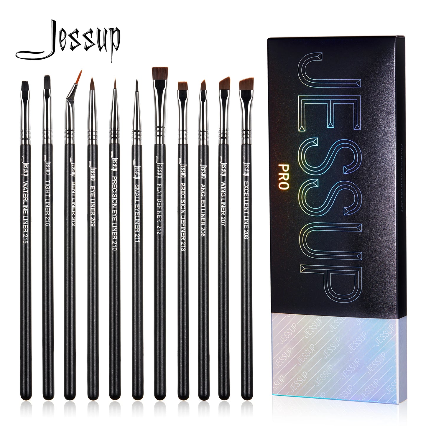11‑Piece Professional Eyeliner Brush Set
