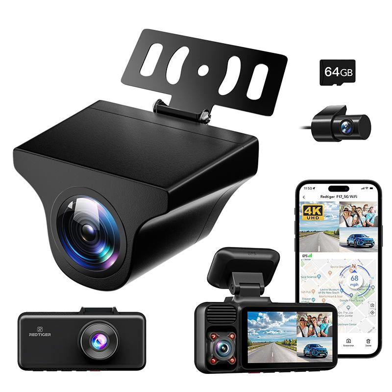 REDTIGER 4K 3 Channel Dash Cam