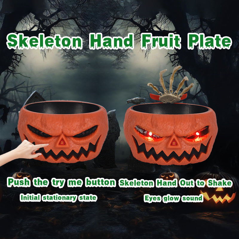 Halloween | Motion-Activated Candy Bowl Pumpkin — Spooky Serving Dish