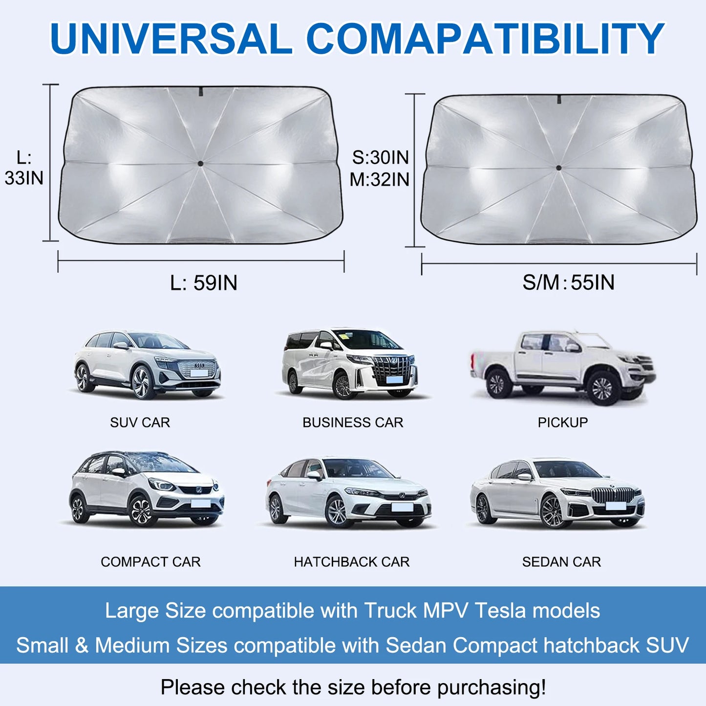 High Quality Upgraded Car Sunshades Umbrella