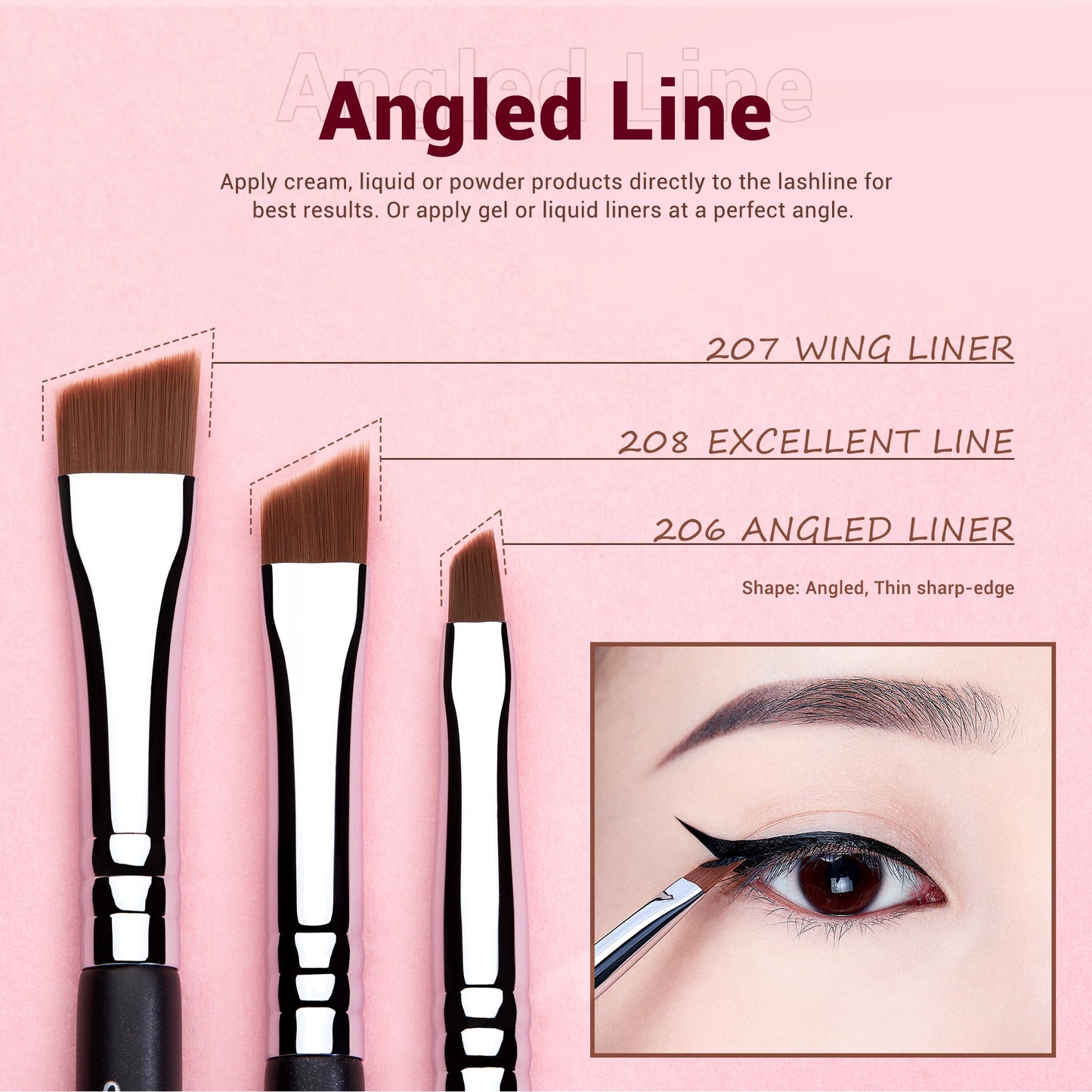 11‑Piece Professional Eyeliner Brush Set