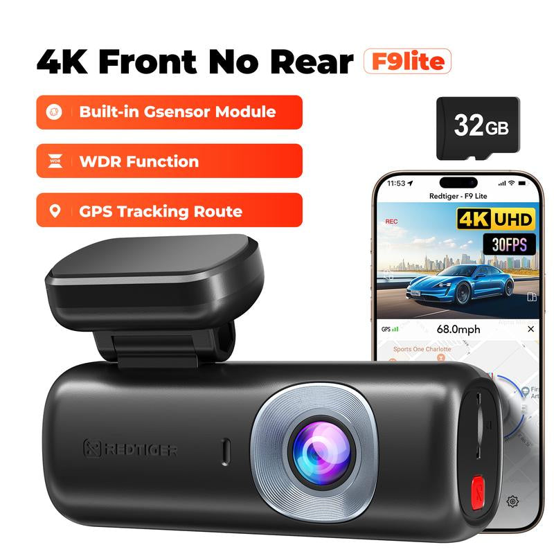 REDTIGER 4K 3 Channel Dash Cam
