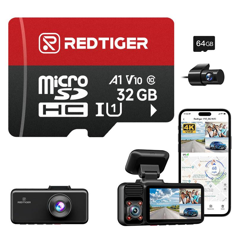 REDTIGER 4K 3 Channel Dash Cam