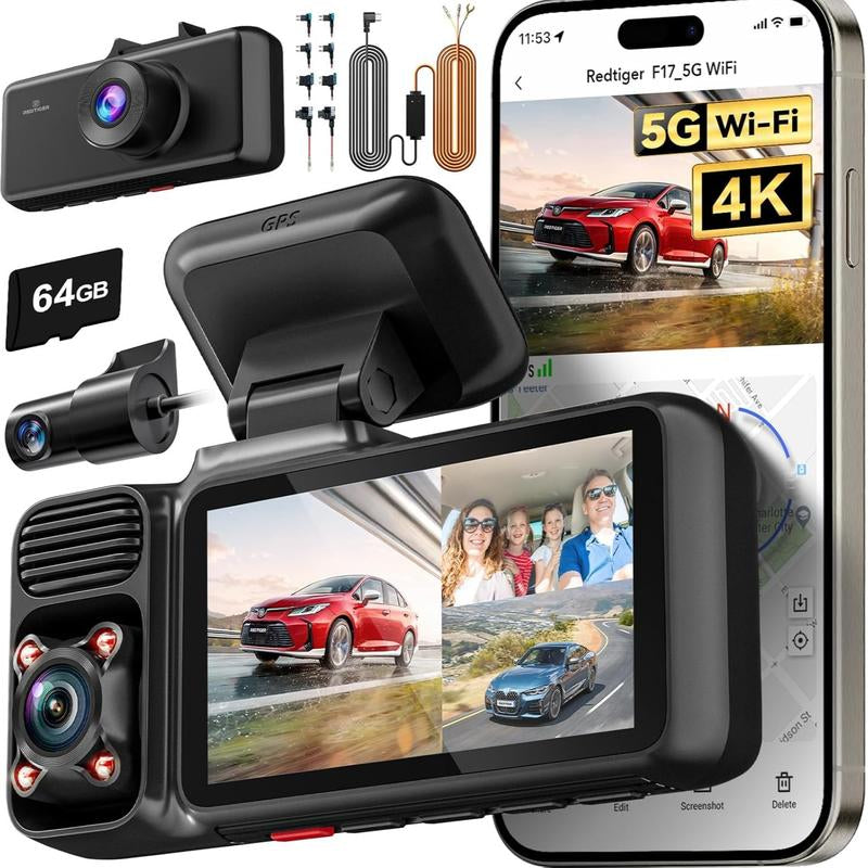 REDTIGER 4K 3 Channel Dash Cam