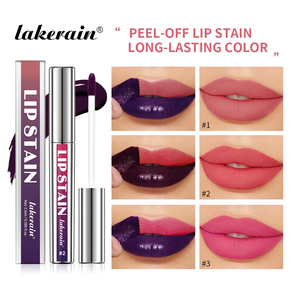 3pcs Peel-Off Lip Stain Set – Long-Lasting, Waterproof & Transfer-Proof