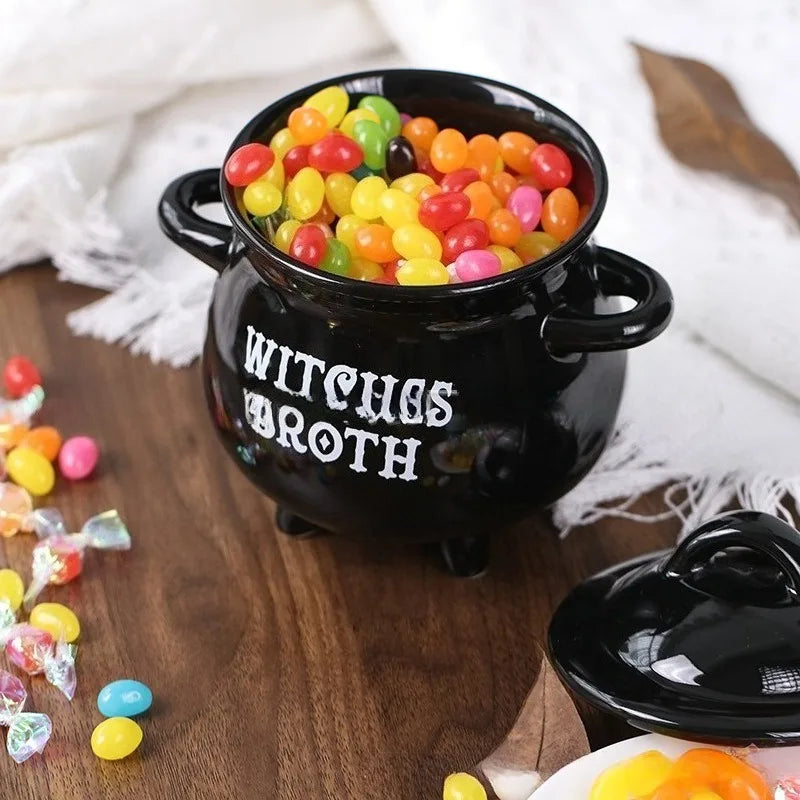 Halloween | Witches Brew Cauldron Mug with Lid – Magic Cookie & Sugar Jar