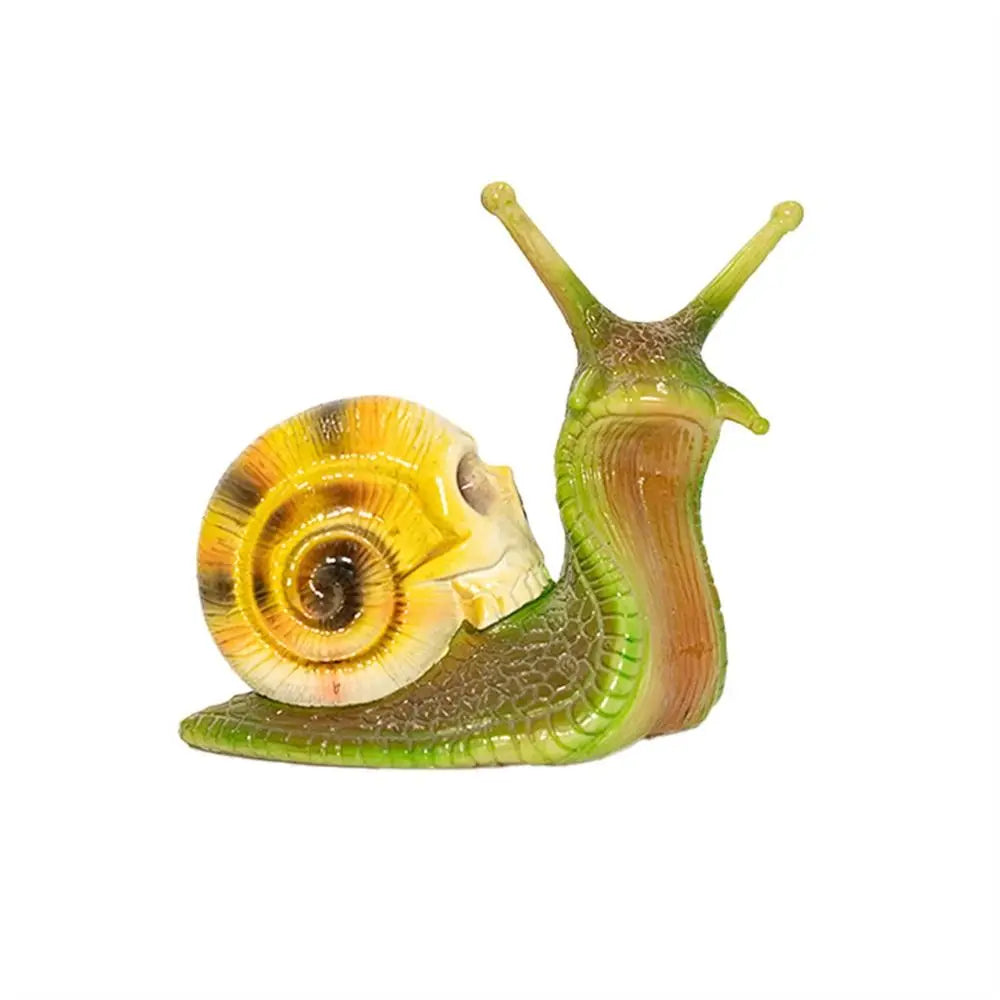 Halloween | Gothic Skeleton Snail Sculpture – Whimsical Halloween Garden Decor