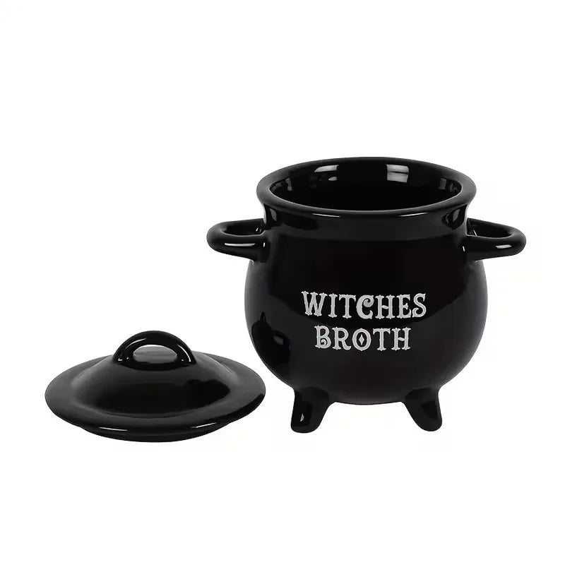 Halloween | Witches Brew Cauldron Mug with Lid – Magic Cookie & Sugar Jar