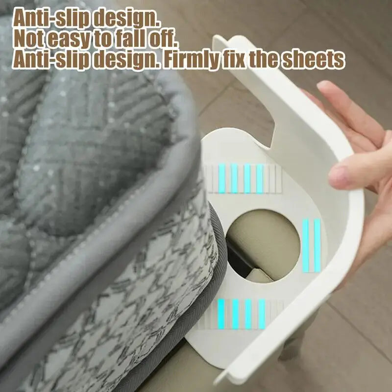 4PCS Invisible Heavy Duty Bedsheet Corner Tightener Clips Mattress Straps for All Sheet Sizes Non-Slip Holders Secure Bed Sheets