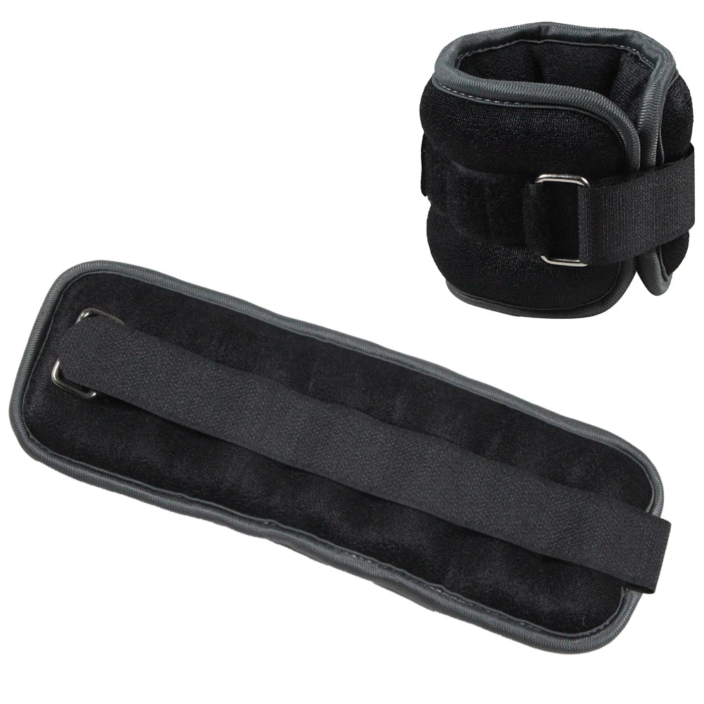 1Pair Adjustable Ankle & Wrist Weights (0.5Kg/1Kg) - Neoprene Leg Arm Straps for Running, Yoga - Strength Training for Women Men