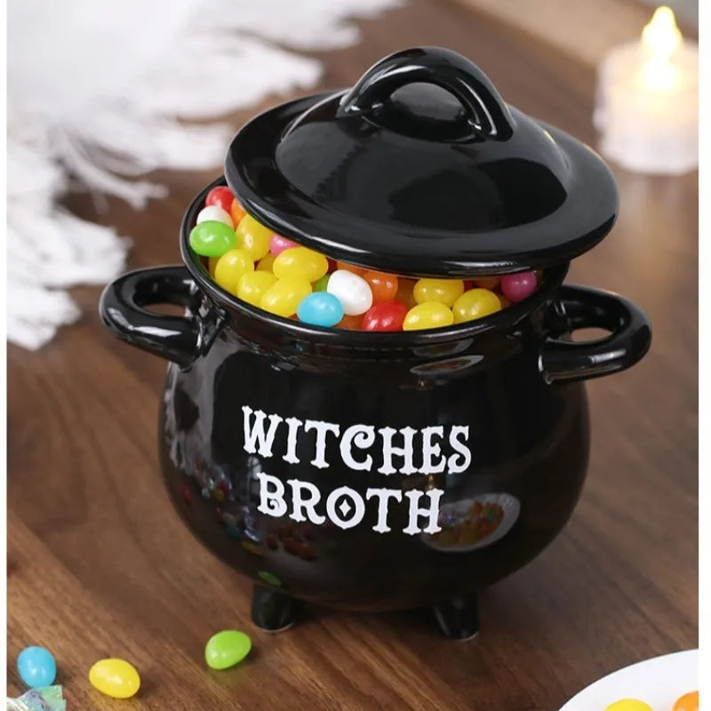Halloween | Witches Brew Cauldron Mug with Lid – Magic Cookie & Sugar Jar