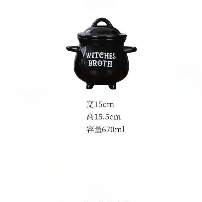 Halloween | Witches Brew Cauldron Mug with Lid – Magic Cookie & Sugar Jar
