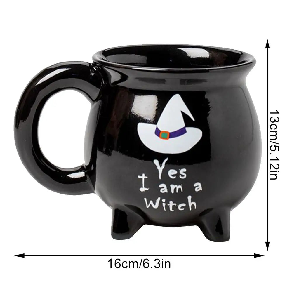 Halloween | Cauldron Mug – “Yes, I Am a Witch” Halloween Brew Cup
