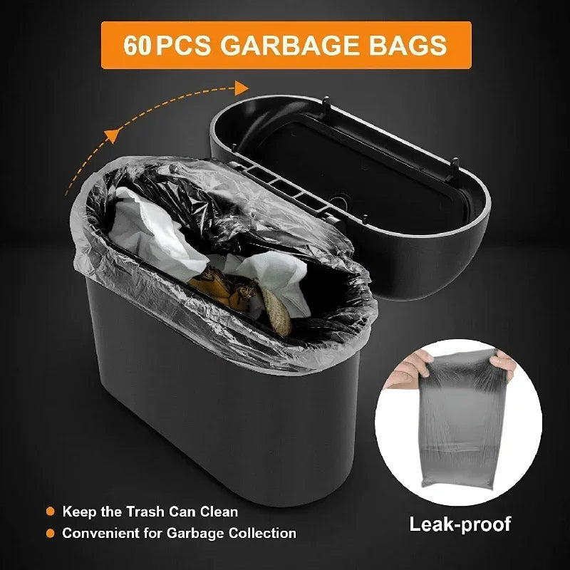 Car Trash Can (With Lid) Contains 60 (300) Garbage Bags