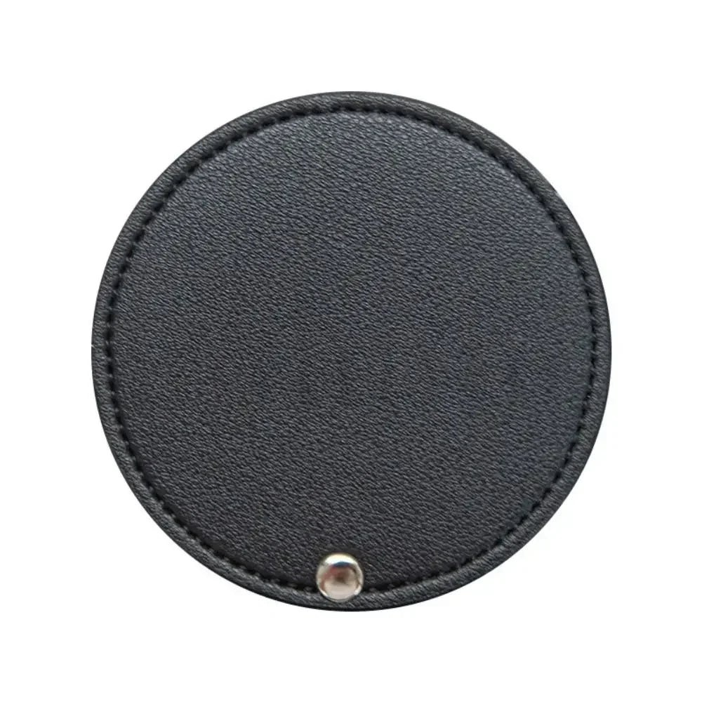 🪞 The Minimalist Reflection: Ultra-Thin PU Leather Portable Pocket Mirror