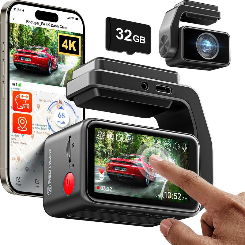 REDTIGER 4K 3 Channel Dash Cam