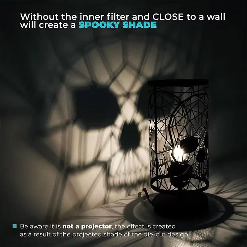 Halloween | Projection Table Lamp – Gothic Skull LED Night Light