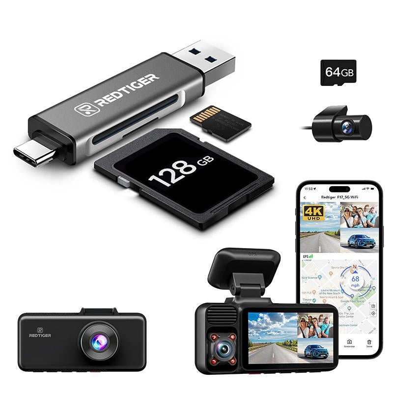 REDTIGER 4K 3 Channel Dash Cam