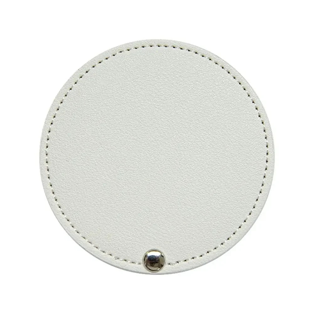 1Pc PU Leather Mini Mirror
