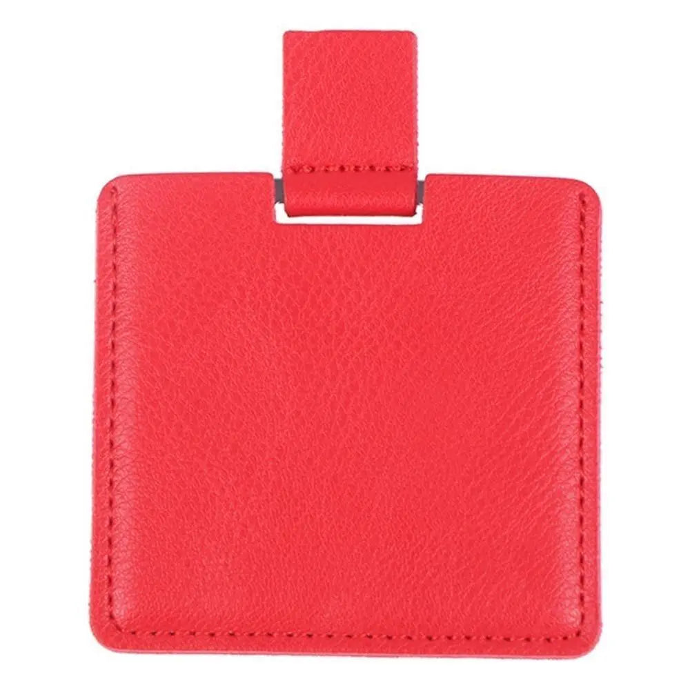1Pc PU Leather Mini Mirror