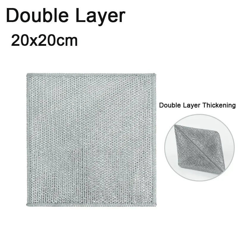 Double-Sided Metal Steel Cleaning Towel