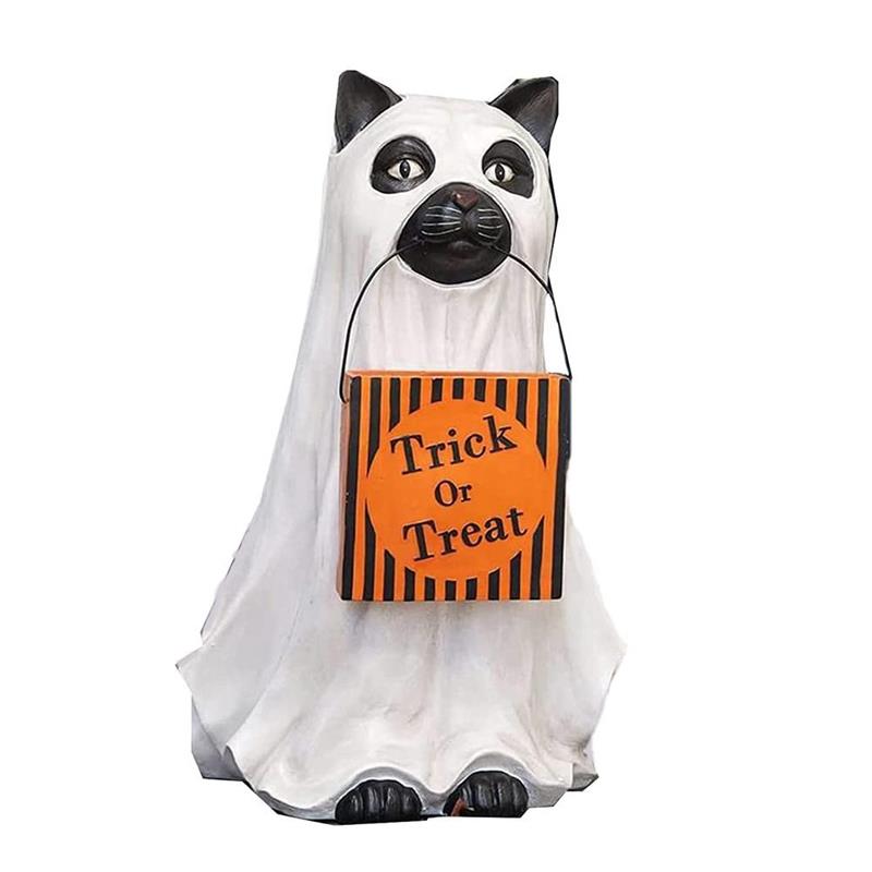 Halloween | Puppy Pumpkin Candy Bowl Ornament — Festive & Spooky Decor Piece