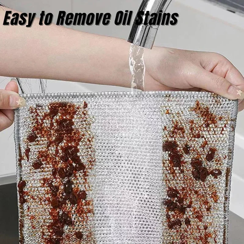 Double-Sided Metal Steel Cleaning Towel