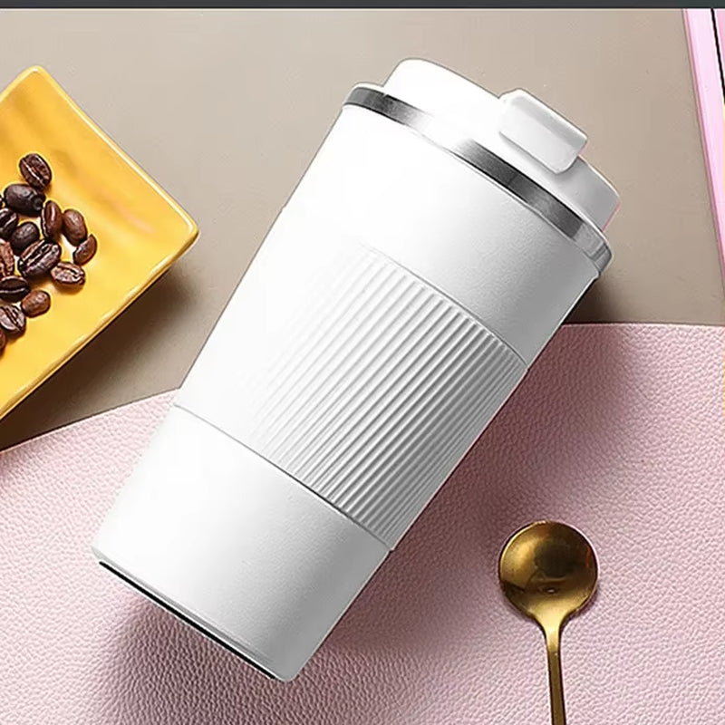 380Ml/510Ml Double Stainless Steel Coffee Thermos Mug with Non-Slip Case Car Vacuum Flask Travel Insulated Bottle