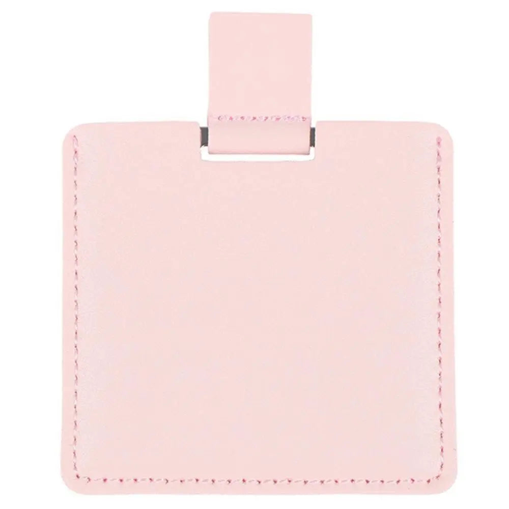 1Pc PU Leather Mini Mirror