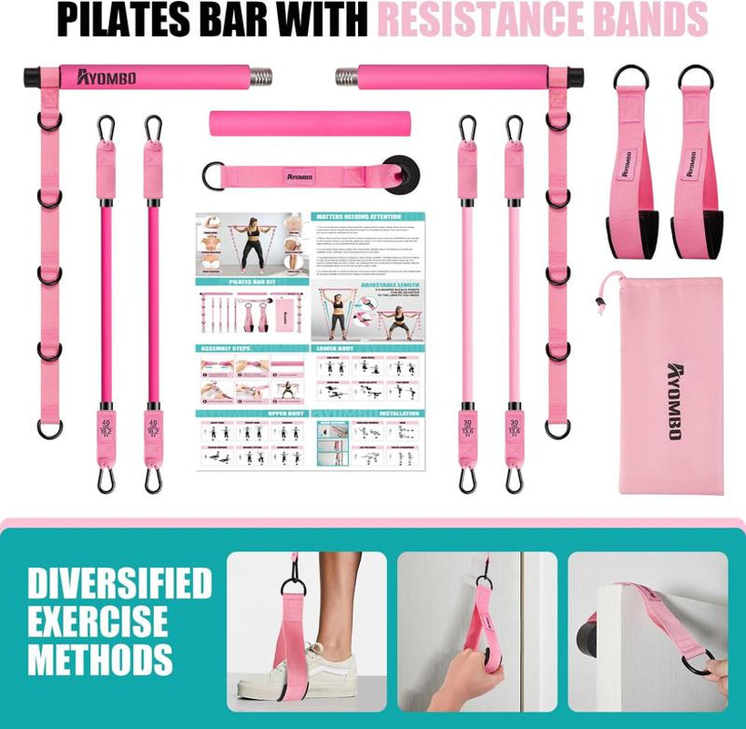 Pilates Bar Kit with Resistance Bands