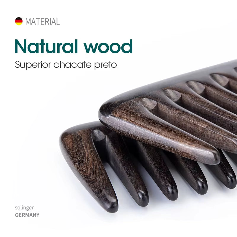 MR.GREEN Natural Wood Wide-Tooth Comb – Gentle Care for Healthy Hair
