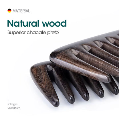 MR.GREEN Natural Wood Wide-Tooth Comb – Gentle Care for Healthy Hair
