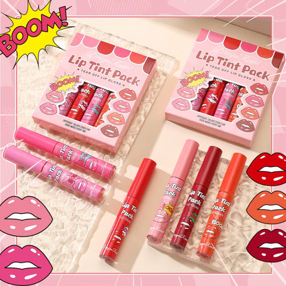 Tear off Lipstick Lipstick Moisturizing and Moisturizing Lipstick Lipstick Film Tear off Lipstick Lipstick Waterproof and Color Fast Lipstick Lipstick Case